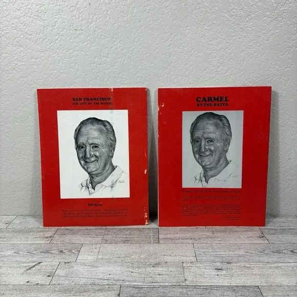 Carmel By-The-Bates & San Francisco SIGNED Book Bill Bates Vintage - Picture 2 of 12